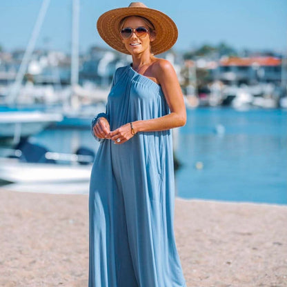 Laid Back Jersey One Shoulder Jumpsuit