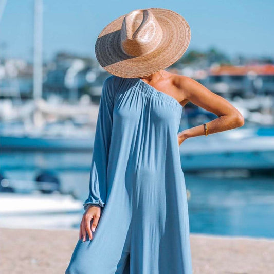Laid Back Jersey One Shoulder Jumpsuit