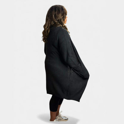 Mid Length Solid Color Loose Cardigan