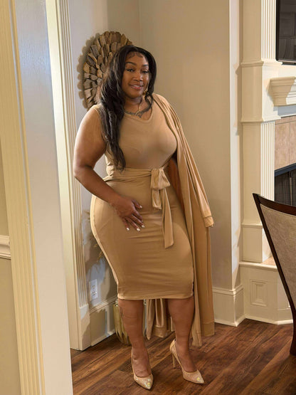 2PC Cardigan &  Dress Set