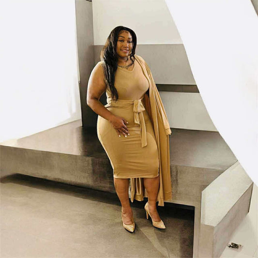 2PC Cardigan &  Dress Set